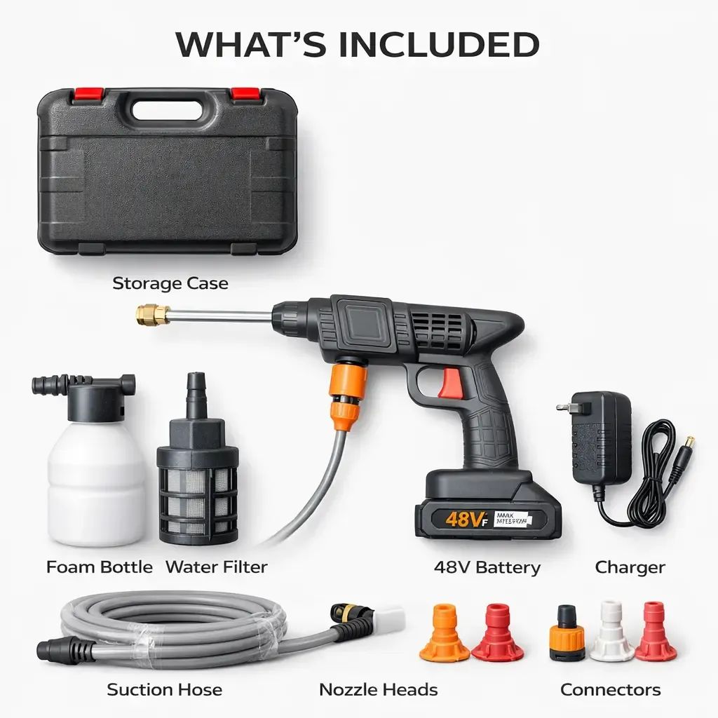 Wireless-High Pressure Wash Gun For Multi-Purpose Cleaning