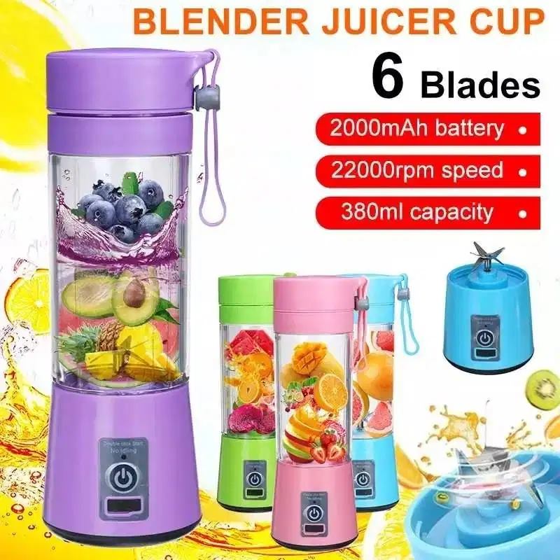 Portable USB Blender & Juicer for Smoothies & Shakes - 380ml